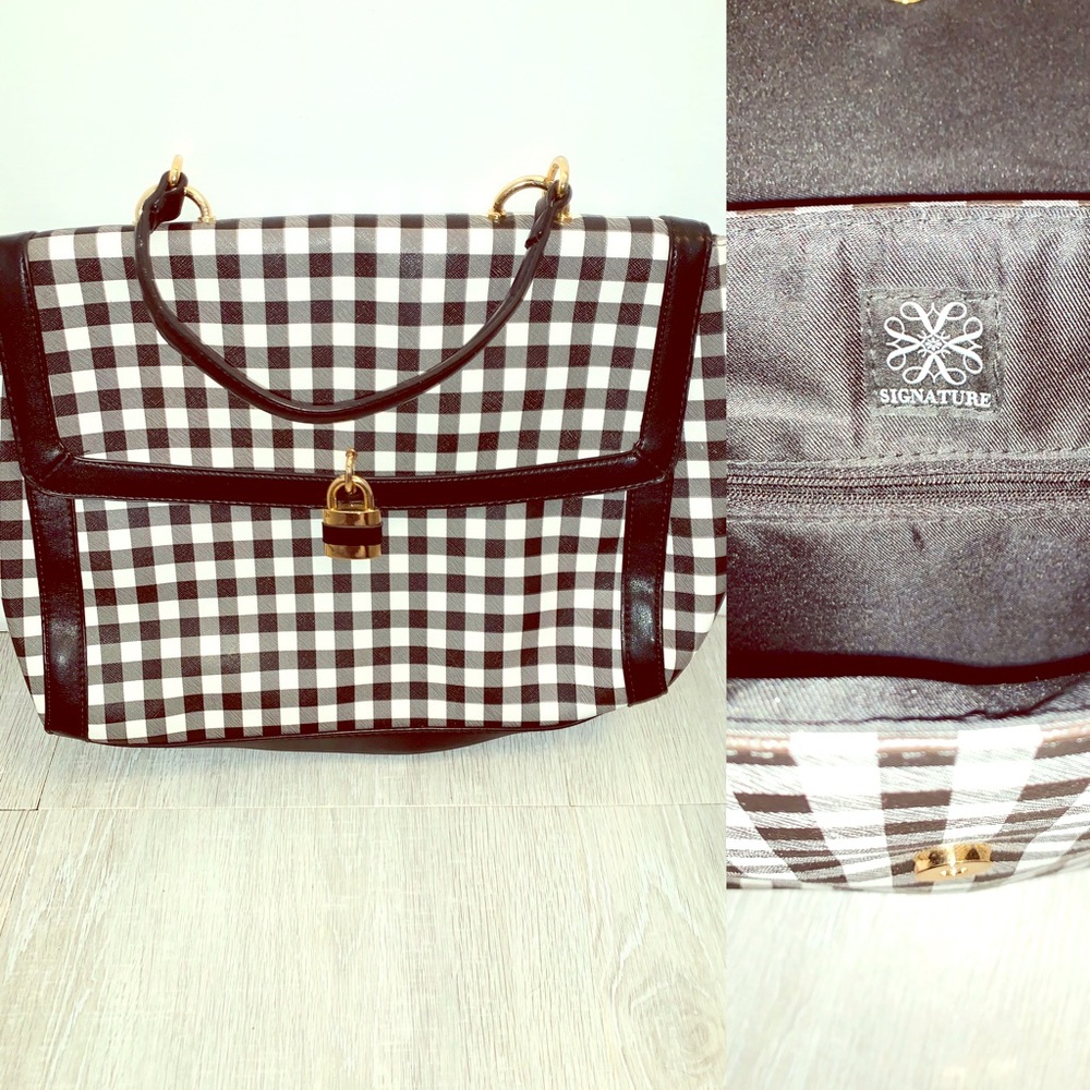 Signature Black and White Purse